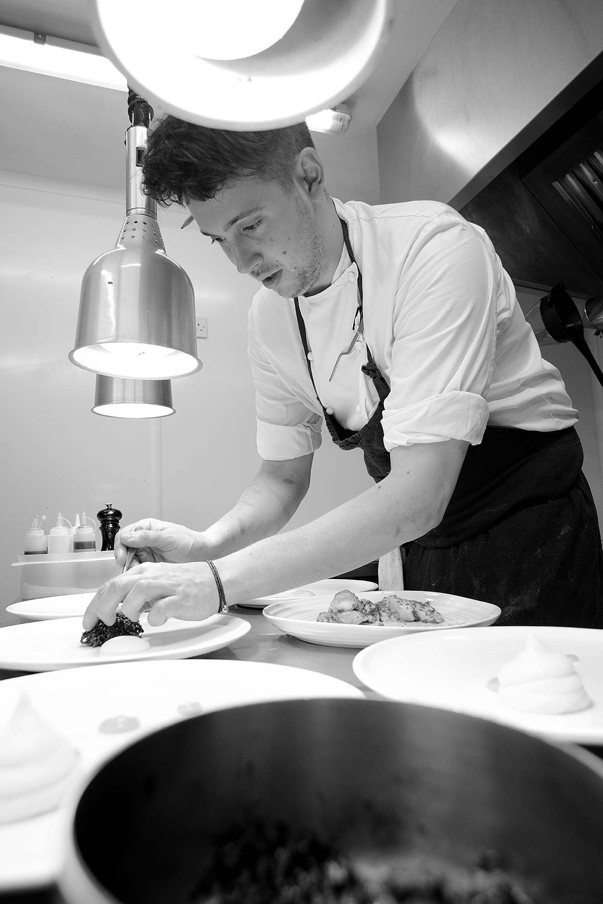 Tom Parker The White Swan - 1 Michelin Star guest chef dinner at The Art School Restaurant